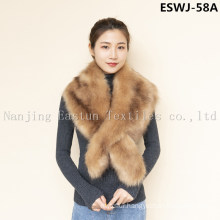 Faux Raccoon and Fox Fur Scarf Eswj-58A